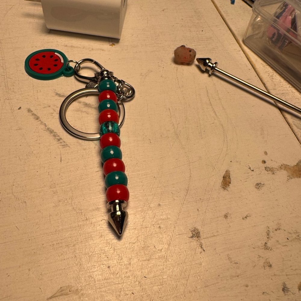 Handmade watermelon keychain or bag charm